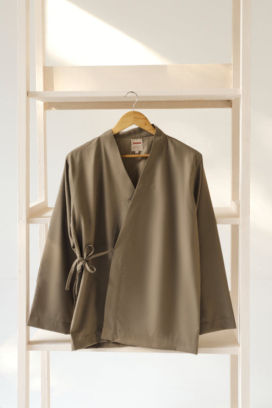 Khakhi Loose Fit Kimono