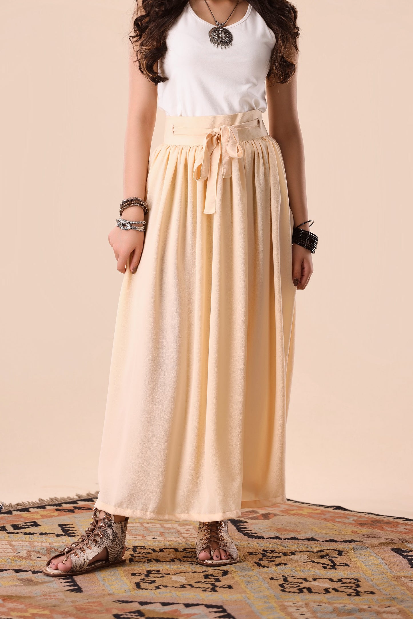 Sandy Beige Trivela Skirt