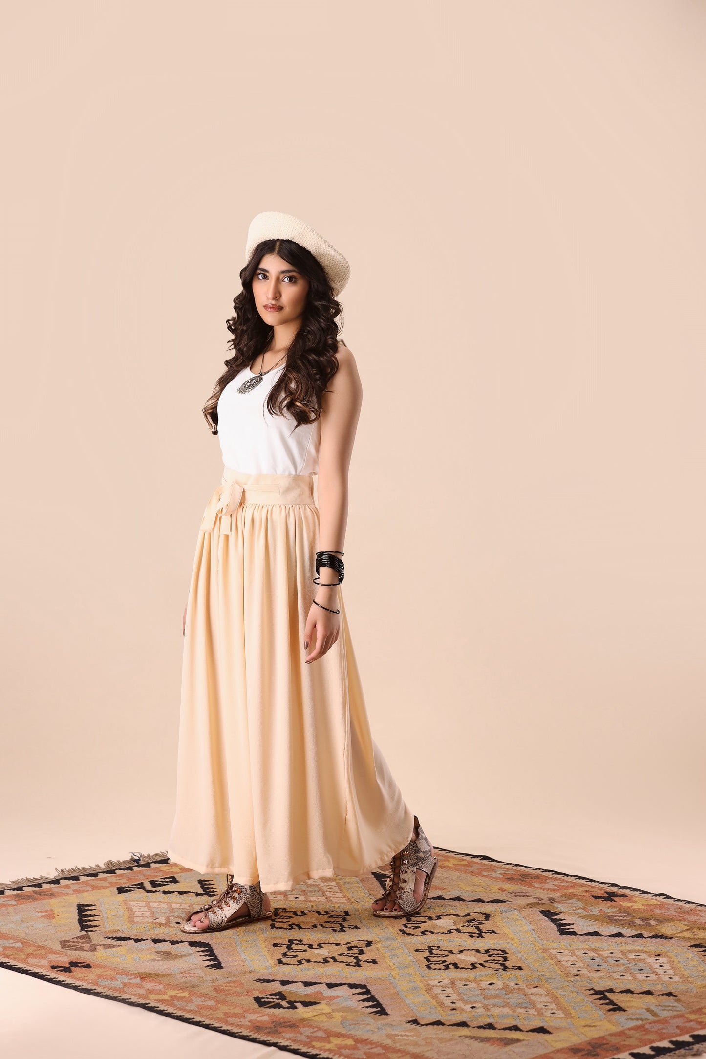 Sandy Beige Trivela Skirt