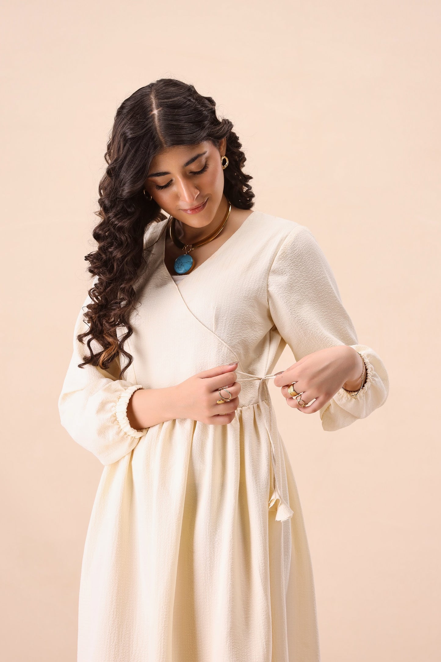 Crinkle Trivela Light Beige Middie