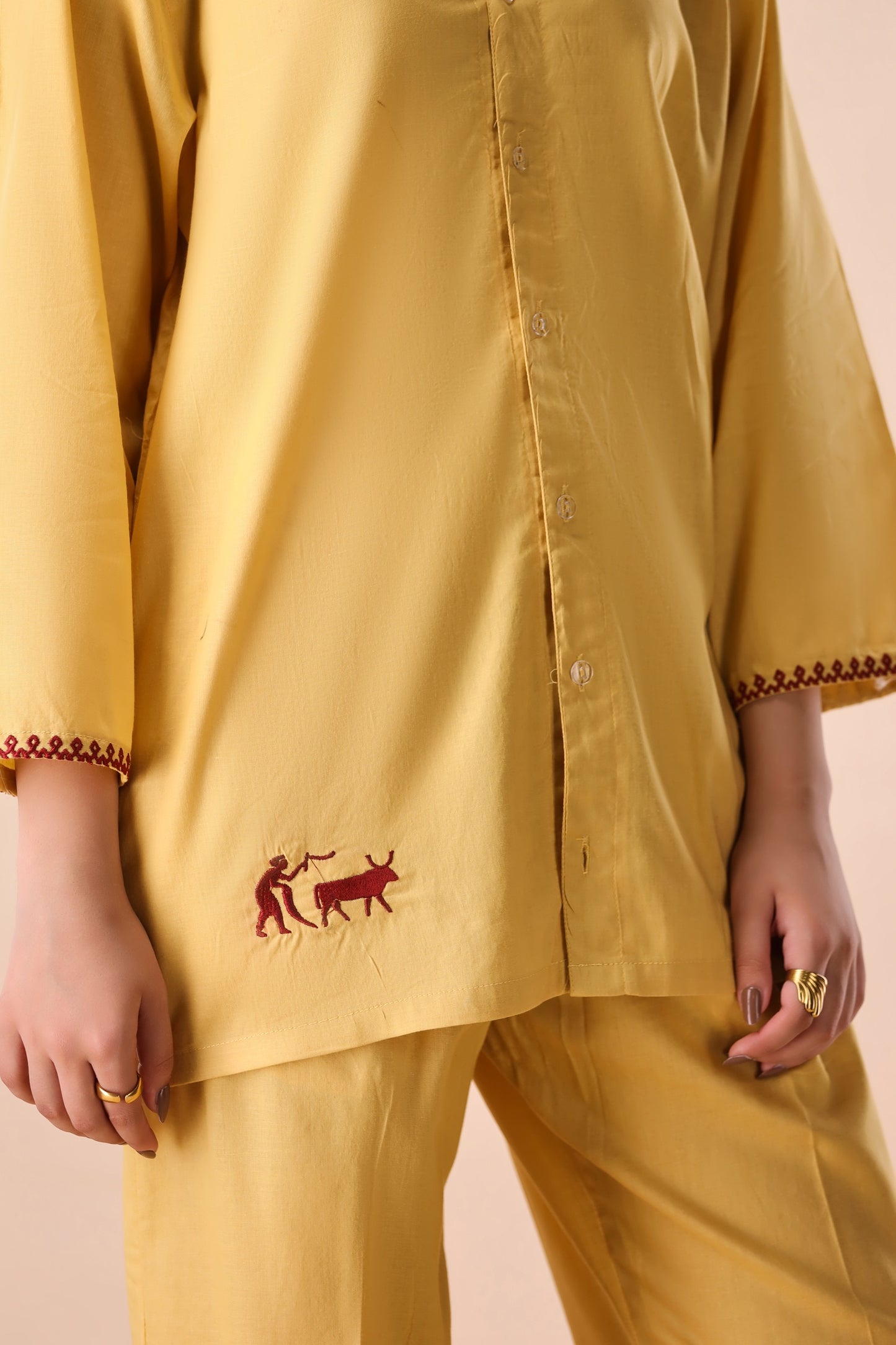 Macaroon Convertible Collar Co-ord Set