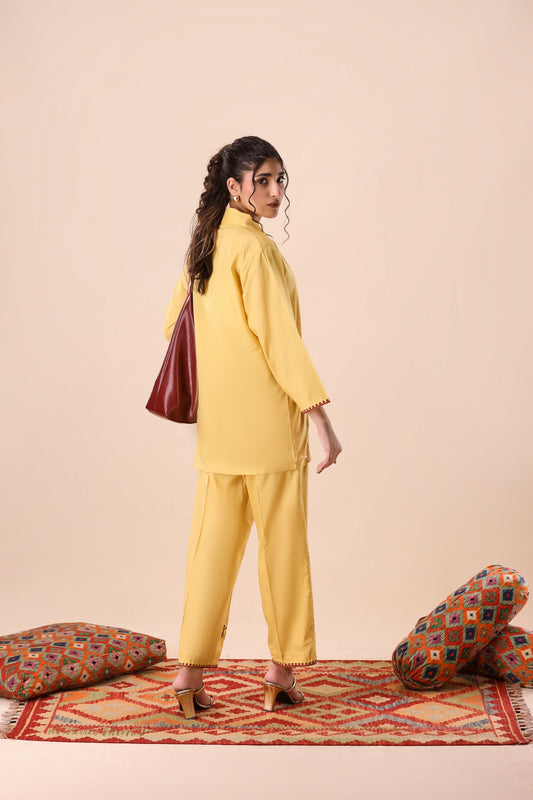 Macaroon Convertible Collar Co-ord Set
