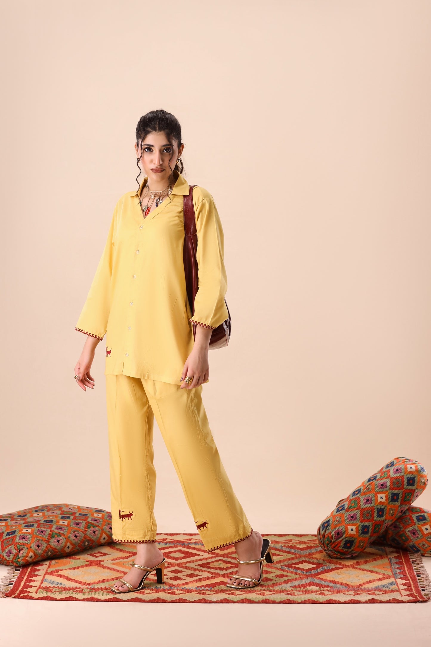 Macaroon Convertible Collar Co-ord Set