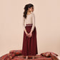 Dark Maroon Trivela Skirt