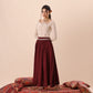 Dark Maroon Trivela Skirt