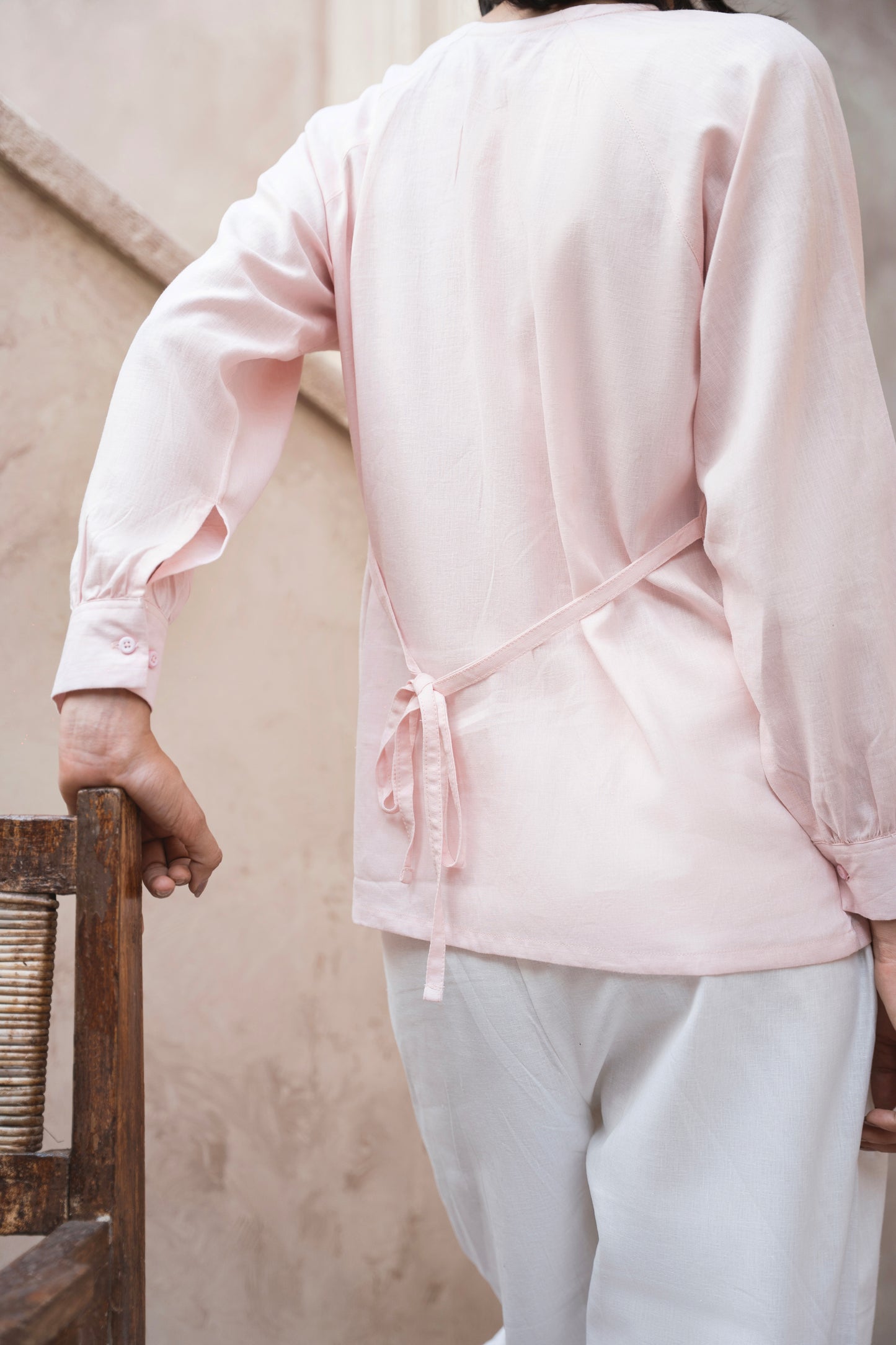 Raglan Sleeves Button Down Shirt