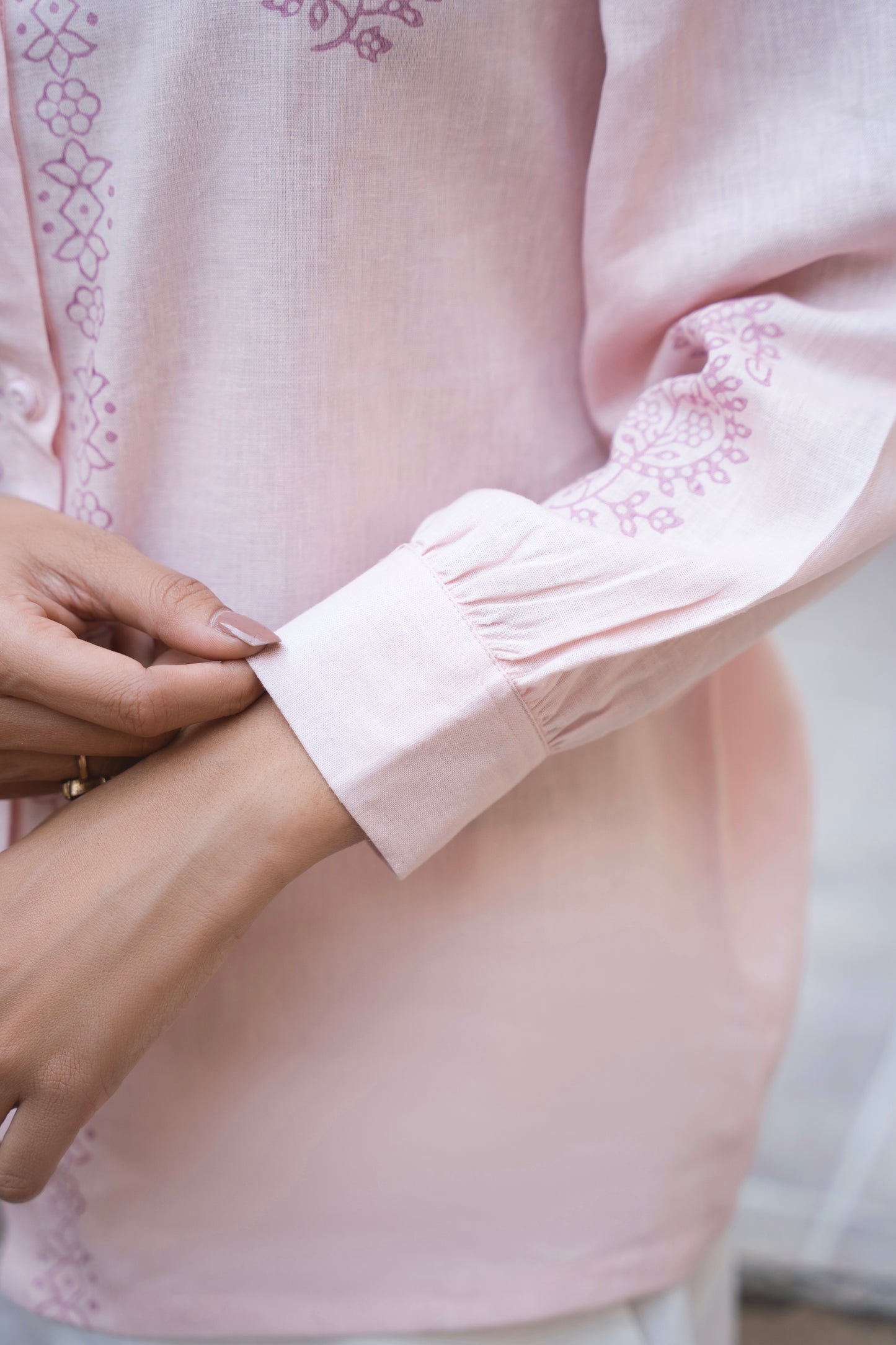 Raglan Sleeves Button Down Shirt