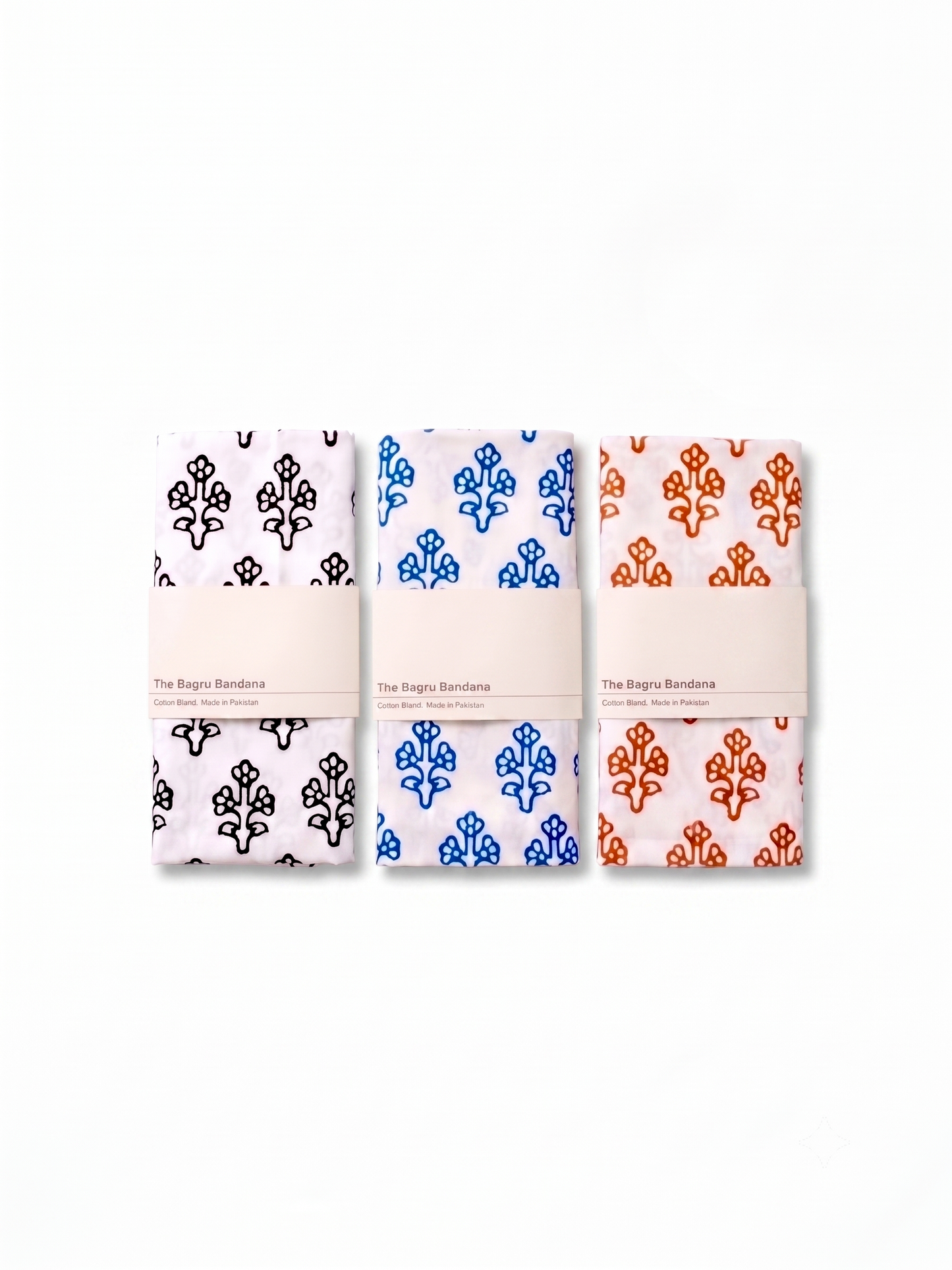 Pack of 3 Block Printed bandana