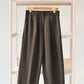 Dark Olive Green Wide Leg Trouser Pants