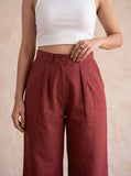 Linen Wide leg Trouser Pants